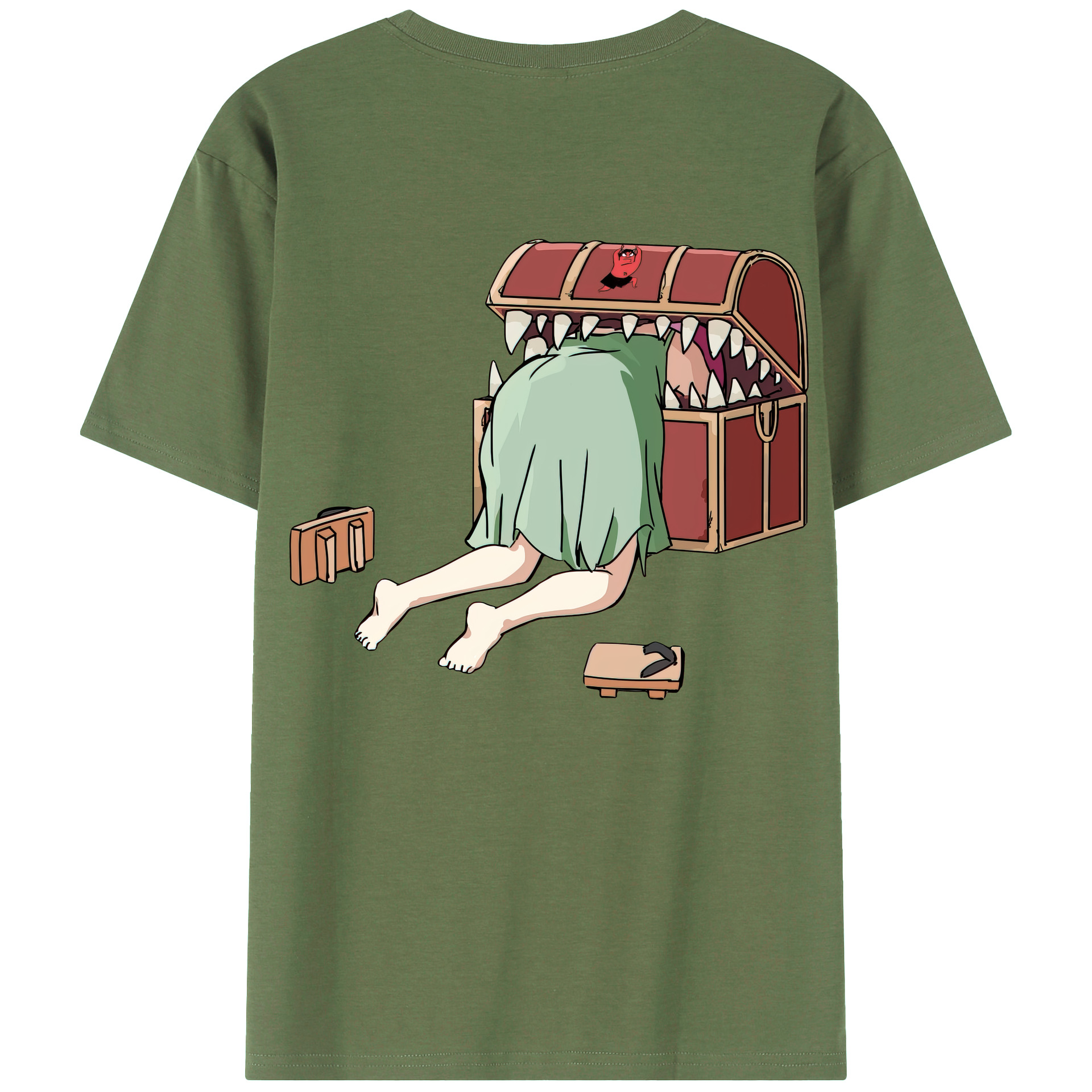 （画像用） 葬送のフリーレン Frieren 綿100％ メンズ半袖Tシャツ（バックプリント） 通気性